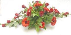 Sympathy Arrangement roses and gerberas