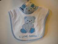 Bib with Rattle Blue