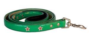Patent Leather Dog Lead (Kermit)