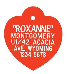 Acrylic Heart Tag