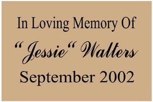 Memorial Plaque - Style Two/Small