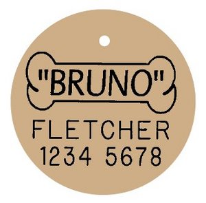 Brass Round Pet Tag