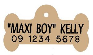 Brass Bone Pet Tag