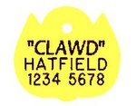 Acrylic Cat Shape Tag