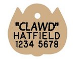 Brass Cat Shape Pet Tag