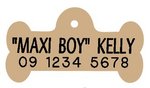 Brass Bone Pet Tag