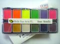 12 Neon/Metallix Colour Face Paint Appetizer