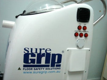Sure Grip Machine - Tile and grout high pressure cleaner
- Automatic Fill Automatic Dump
- Chemical injection
- Booster System
- Ultra Quiet Operation
- Fibre glass body