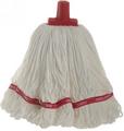 350g Premium Grade Microfibre Round Mop Head Red