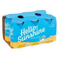 HELLO SUNSHINE CIDER 6 PACK x 330ML CANS