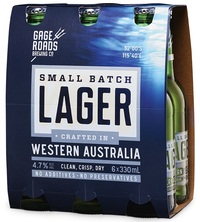 GAGE ROADS SMALL BATCH LAGER 6 PACK 330ML STUBBIES