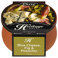 CHRIS'S HERITAGE BLUE CHEESE, FIG, and PISTACHIO DIP 170G