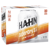 HAHN SUPER DRY 3.5% 30 CAN BLOCK 375ml