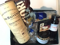 BALVENIE DOUBLEWOOD 12 YEAR OLD BASKET and 2 GLASS'S