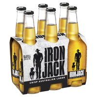 IRON JACK 3.5%  LAGER 6 PACK 330ML STUBBIES