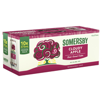 SOMERSBY CLOUDY 10 PACK CANS 375ML