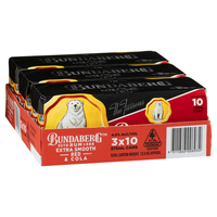 BUNDABERG RED and COLA 30 PACKS 375ML CANS