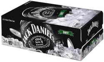 JACK DANIELS and DRY 24 x  375ML CANS