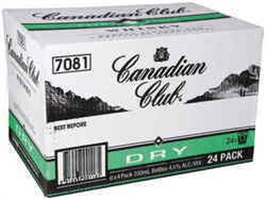 CANADIAN CLUB and DRY 24 x 330ML STUBBIES