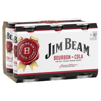 JIM BEAM and COLA 6 x 375ML CANS