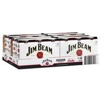 JIM BEAM and COLA 24 x 6 PACK 375ML CANS
