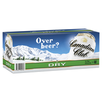 CANADIAN CLUB and DRY CAN 10 PACKS 375ML CANS