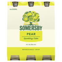 SOMERSBY PEAR 6 x 330ML STUBBIES