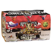 BROOKVALE UNION SPICED RUM and GINGER BEER 6 PACK 330ML CANS