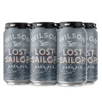 WILSON BREWING 5.3% LOST SAILOR DARK ALE 6 PACK x CANS 375ML