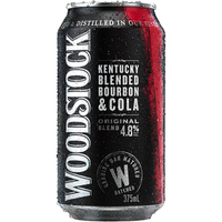 WOODSTOCK and COLA 24 X 375ML CANS