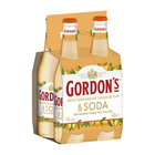GORDONS MEDITERRANEAN ORANGE GIN and SODA 4 x 330ML STUBBIES