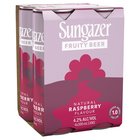 SUNGAZER FRUITY BEER RASPBERRY 4 PACK x 300ML CANS