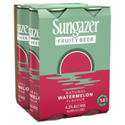 SUNGAZER FRUITY BEER WATERMELON 4 PACK x 300ML CANS