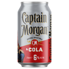CAPTAIN MORGAN SPICED 6% and COLA 24 x 330ML CANS CARTON