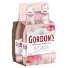 GORDONS PINK GIN and SODA 4 x 330ML STUBBIES