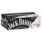 JACK DANIE'LS and COLA NO SUGAR 24 x 375ML CANS