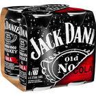 JACK DANIEL'S and COLA 4 x 375ML CANS