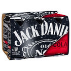 JACK DANIEL'S and COLA 6 x 375ML CANS