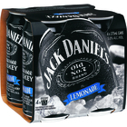 JACK DANIEL'S and LEMONADE 4 x 375ML CANS