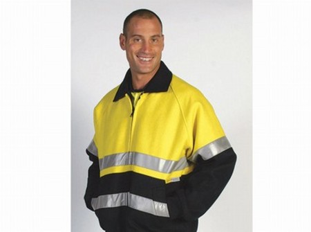 DNC HiVis Two Tone Bluey Bomber Jacket with 3M R Tape Workwear