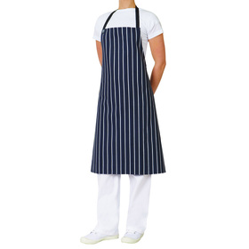 'Aussie Chef' Vertical Stripe Woven Bib Apron (86 x 100cm)
