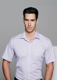 'AP Business' Mens Henley Short Sleeve Shirt
