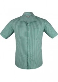 'AP Business' Mens Epsom Modern Check Short Sleeve Shirt