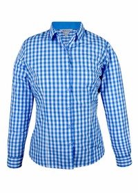 'AP Business' Ladies Devonport Modern Check Long Sleeve Shirt
