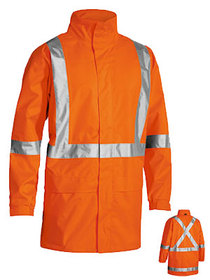 'Bisley Workwear' HiVis 'X' Taped Shell Rain Jacket