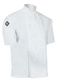 'Aussie Chef' Classic Short Sleeve White Jacket