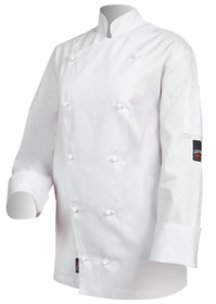 'Pro Chef' White Long Sleeve Chef Jacket