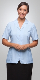 'City Collection' Ladies Short Sleeve Ezylin Dual Pocket Stripe Shirt