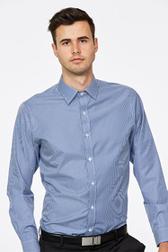 'Corporate Reflection' Mens Classic Stripe Long Sleeve Shirt