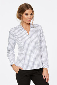 'Corporate Reflection' Ladies Graph Long Sleeve Shirt